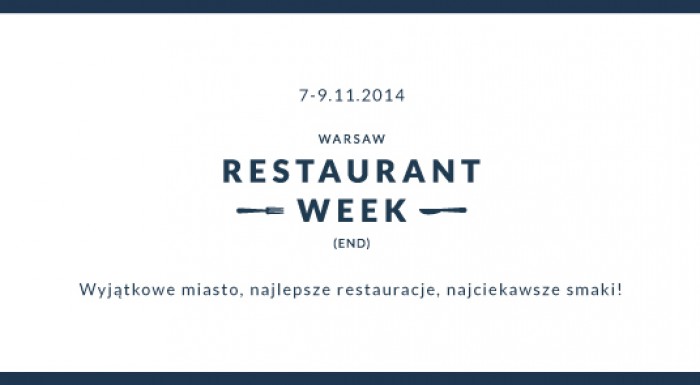 Warsaw Restaurant Weekend 2014